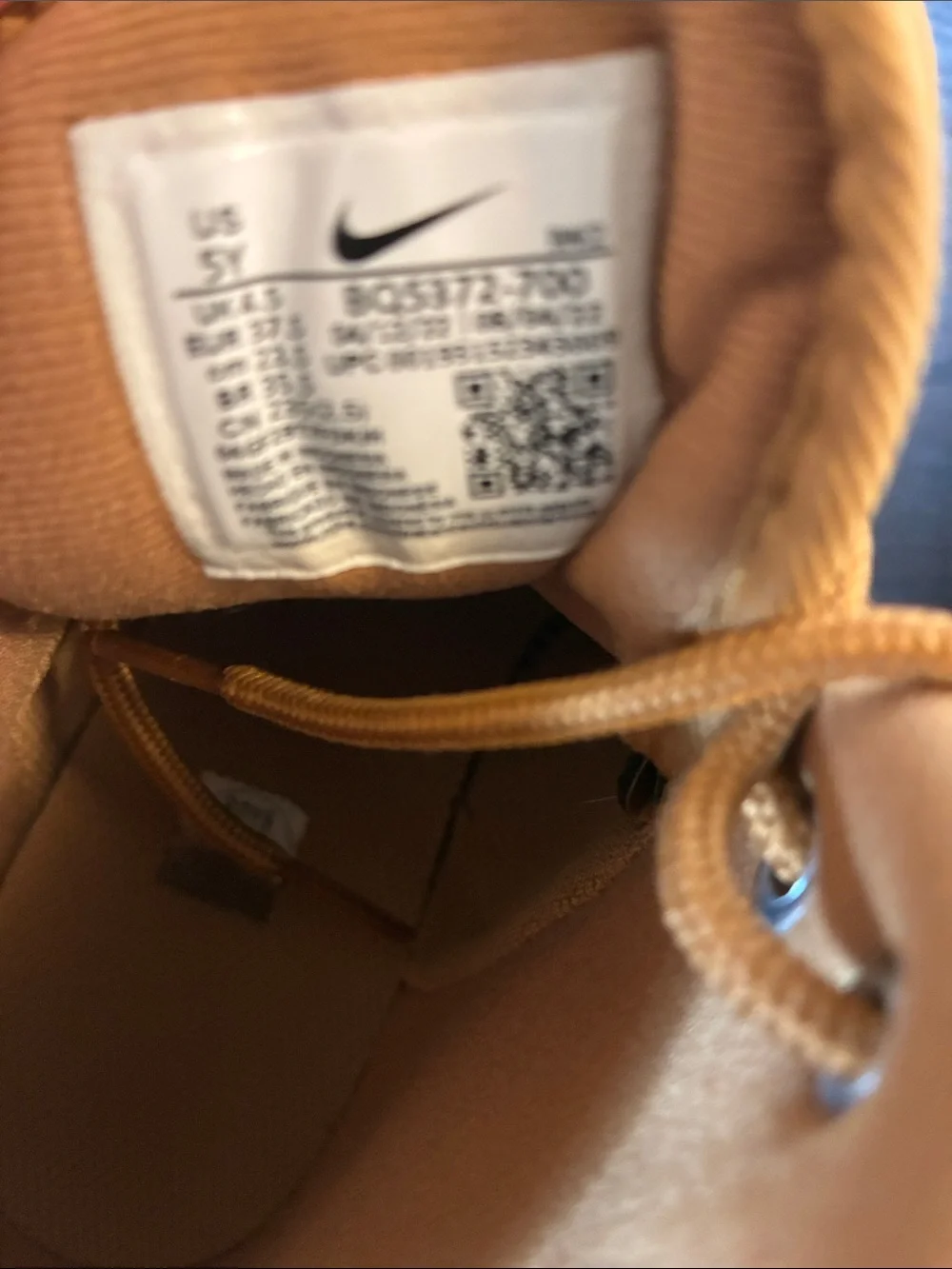 Nike Kids Tan High-Top Boots